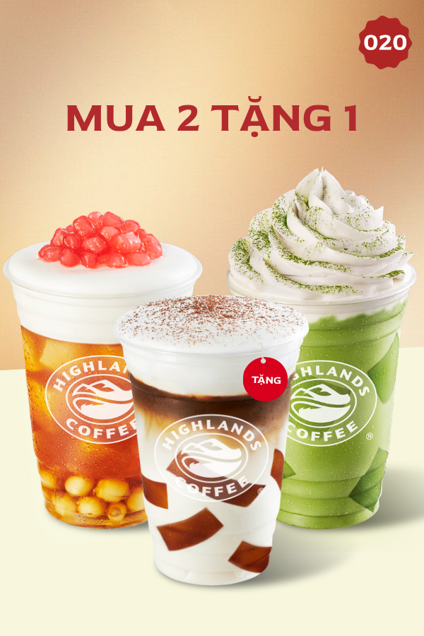 Mua 2 tặng 1 - Tặng Phin Đi/Phin Đen Đá/Bạc Xỉu cỡ S khi mua Trà/Freeze/Matcha Đi cỡ L